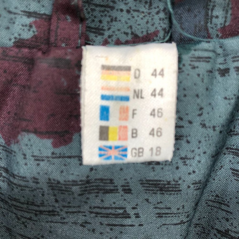 Vintage Parka Jacket Womens XL Gray Abstract Multicolor 90s Windbreaker Outdoors - Picture 6 of 11
